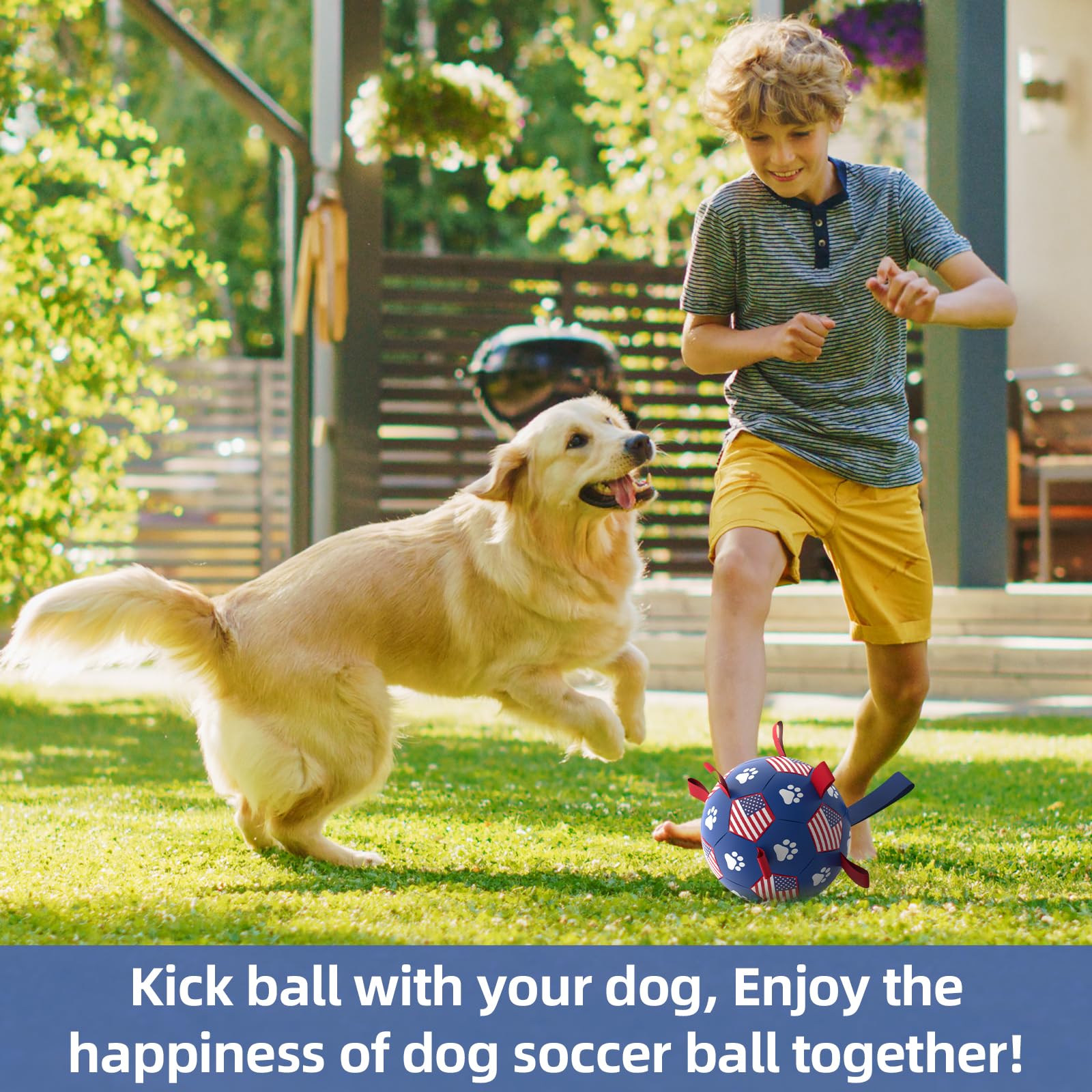 Pelota QDAN de PU duradera para perros de tamaño pequeño a mediano.