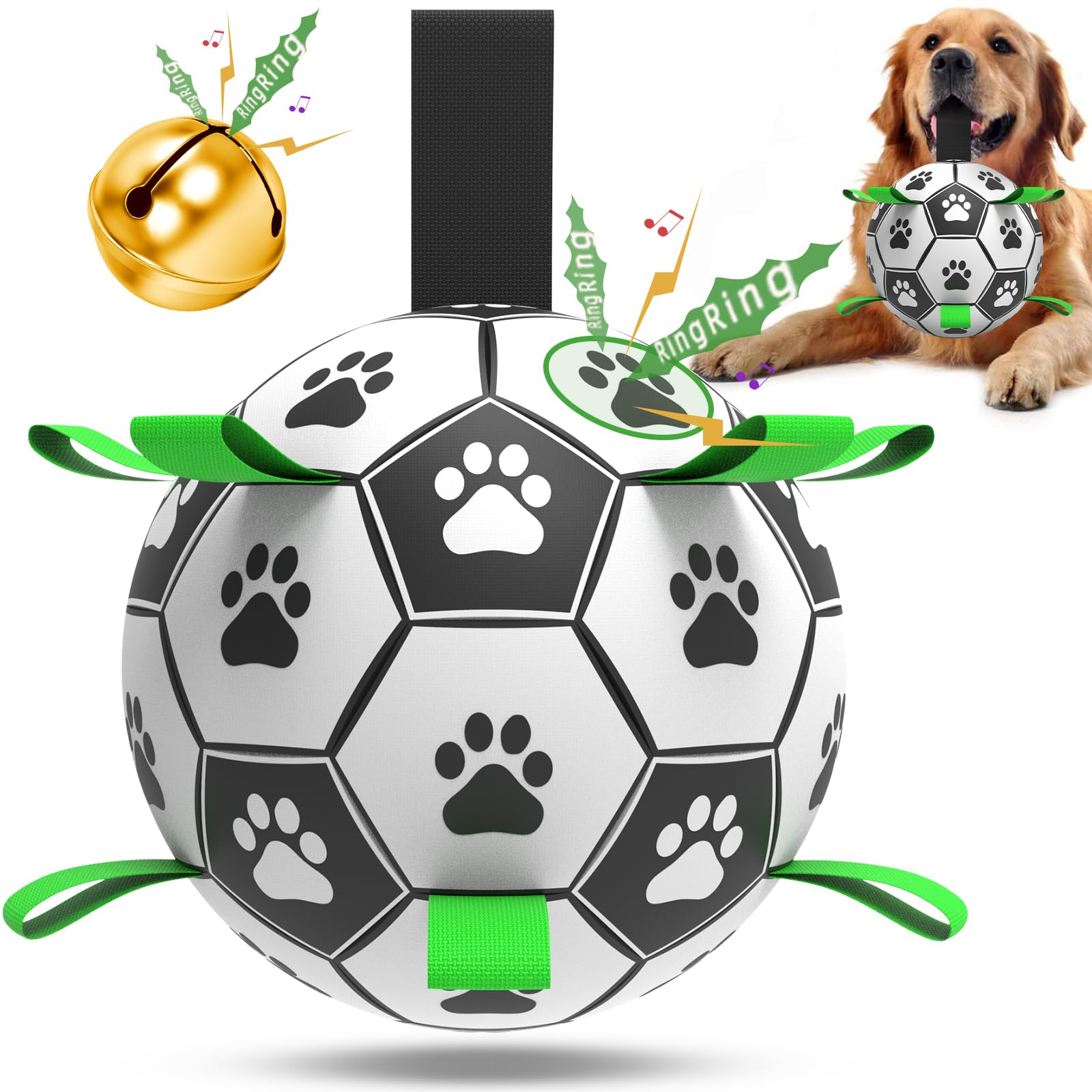 QDAN pelota con campana interior, ideal para juego en interiores.