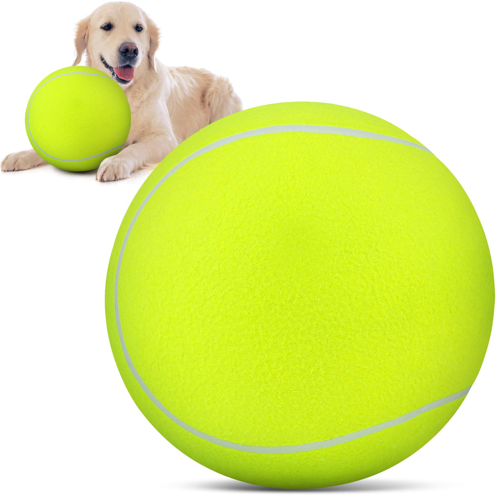 QDAN balón tenis gigante para perros de 9,5 pulgadas, ideal para juegos al aire libre.