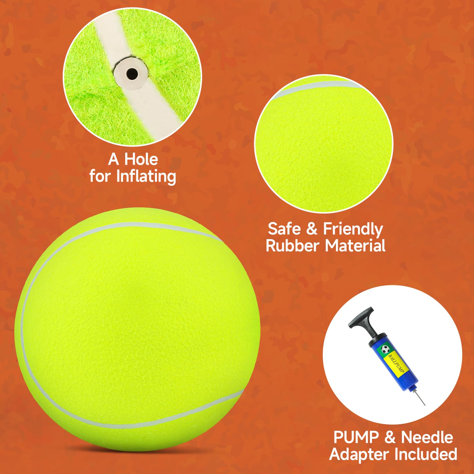 QDAN juguete de perro interactivo para juego y entrenamiento, balón tenis amarillo.