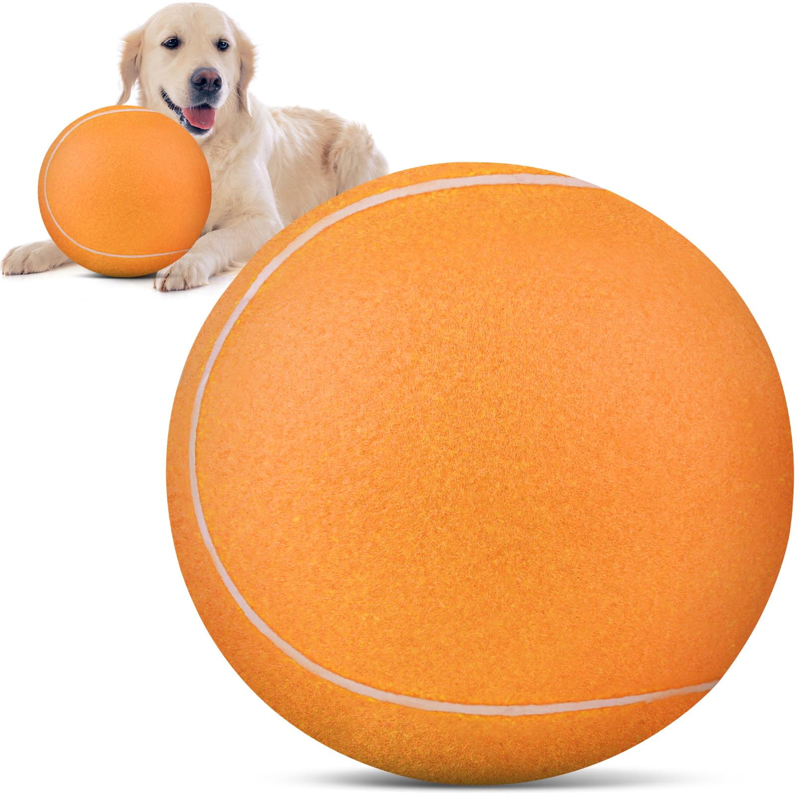QDAN bola-tenis grande para perros de 9,5 pulgadas, ideal para juego activo al aire libre.