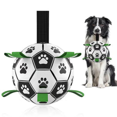 QDAN Pelota para perros con correas ideal para juegos al aire libre