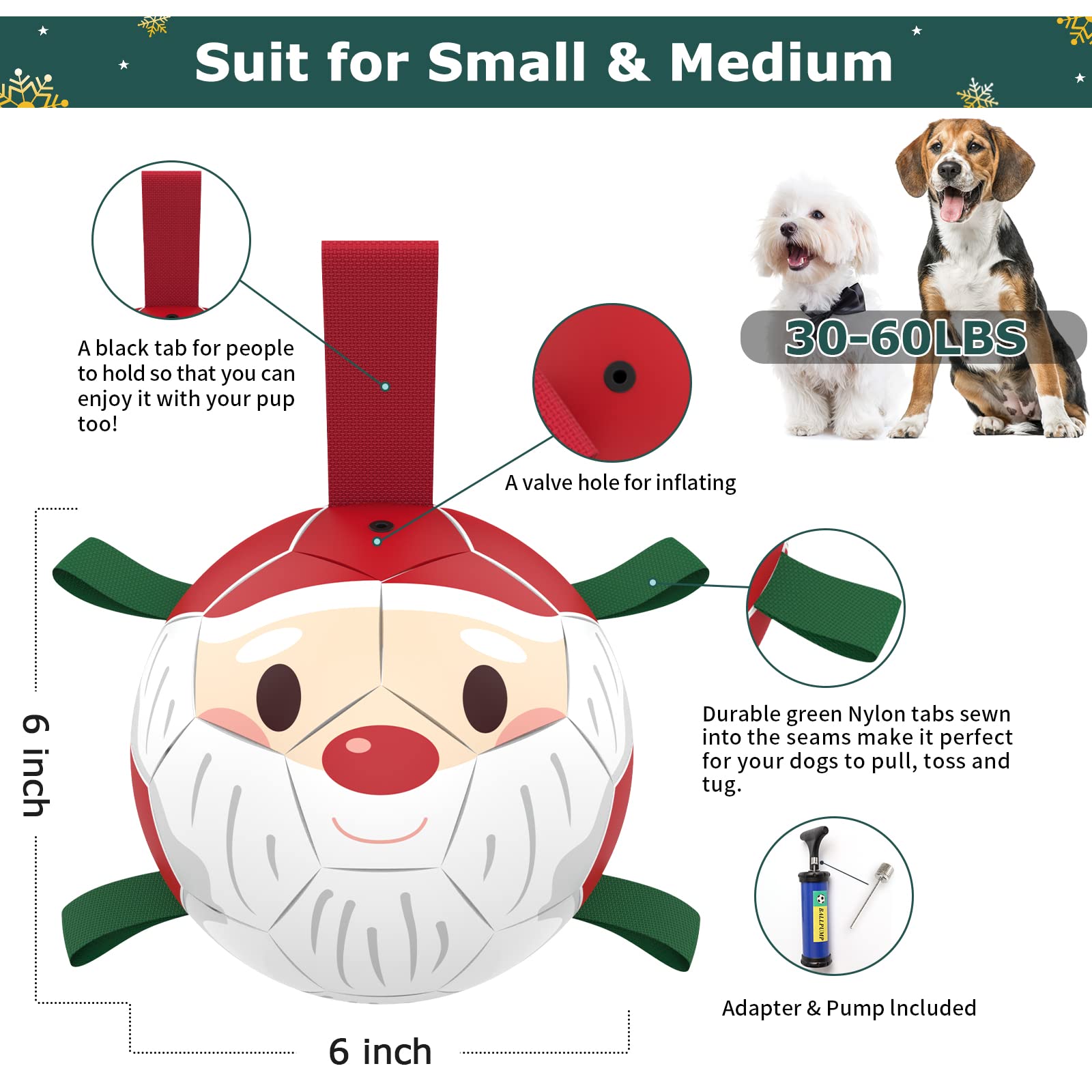 QDAN Regalo de Navidad para perro, opción divertida para celebrar