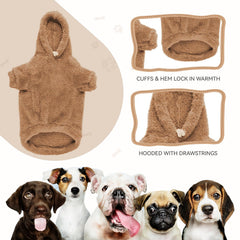 Capucha sherpa de la sudadera QDYU para paseos fríos.