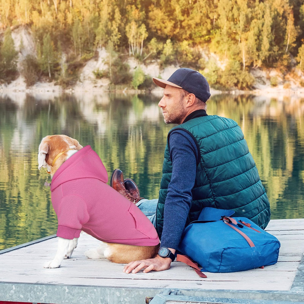 QDYU sudadera para perro grande rosa, lavado sencillo que mantiene la forma.