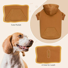 QDYU sueter para perro medio con estilo clásico en color cafe.