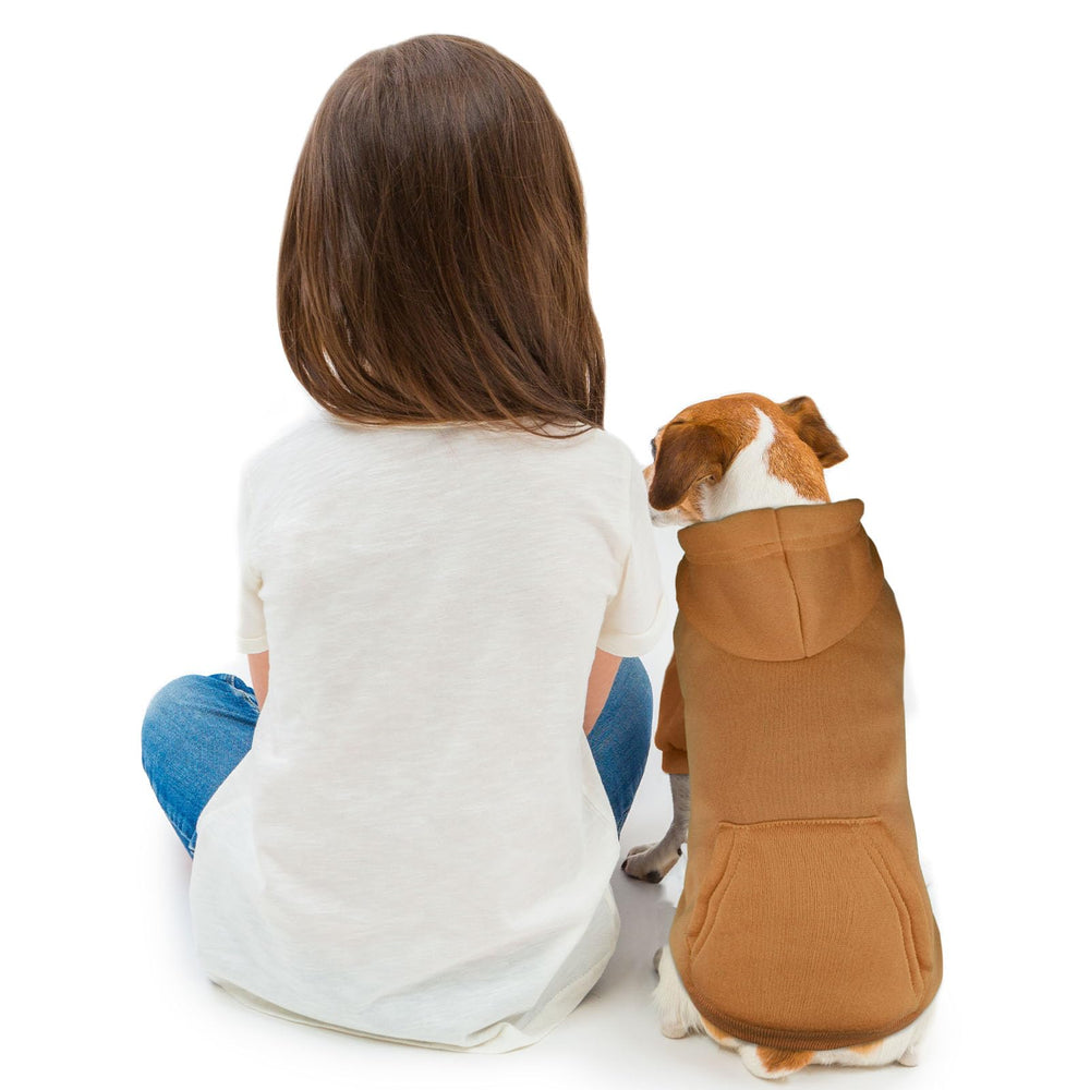 QDYU sudadera para perro medio con bolsillo práctico para premios durante paseos.