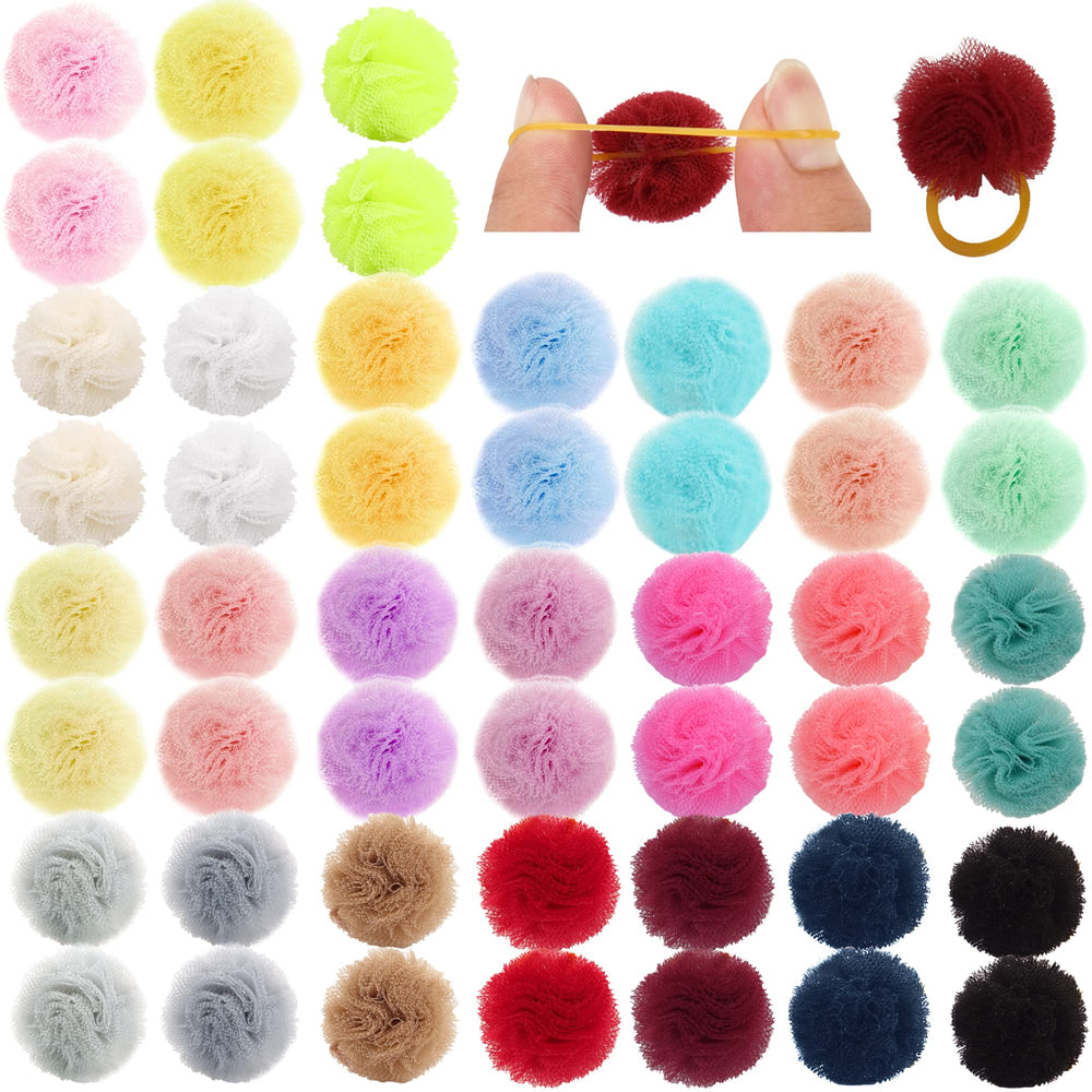 Lazo de bola colorido Qearl para peinar mascotas, ideal para combinar atuendos.