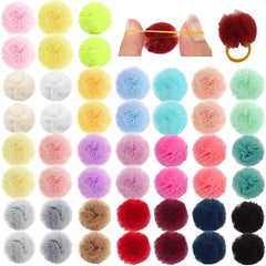 Lazo de bola colorido Qearl para peinar mascotas, ideal para combinar atuendos.