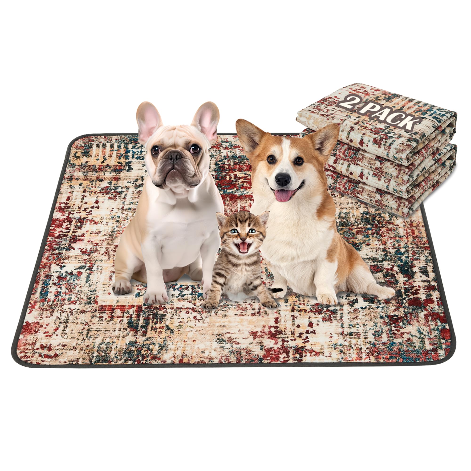 Qeils almohadillas lavables para perros, enfoque suave, ideal para entrenamiento en casa.