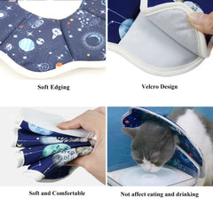 QIYADIN collar estilo isabelino cómodo para el cuello del gato.
