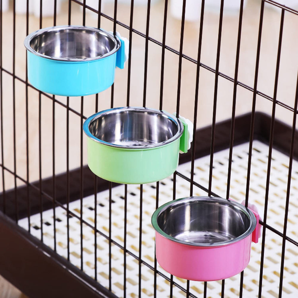 QIYADIN conjunto de dos tazones para agua y comida en jaula.
