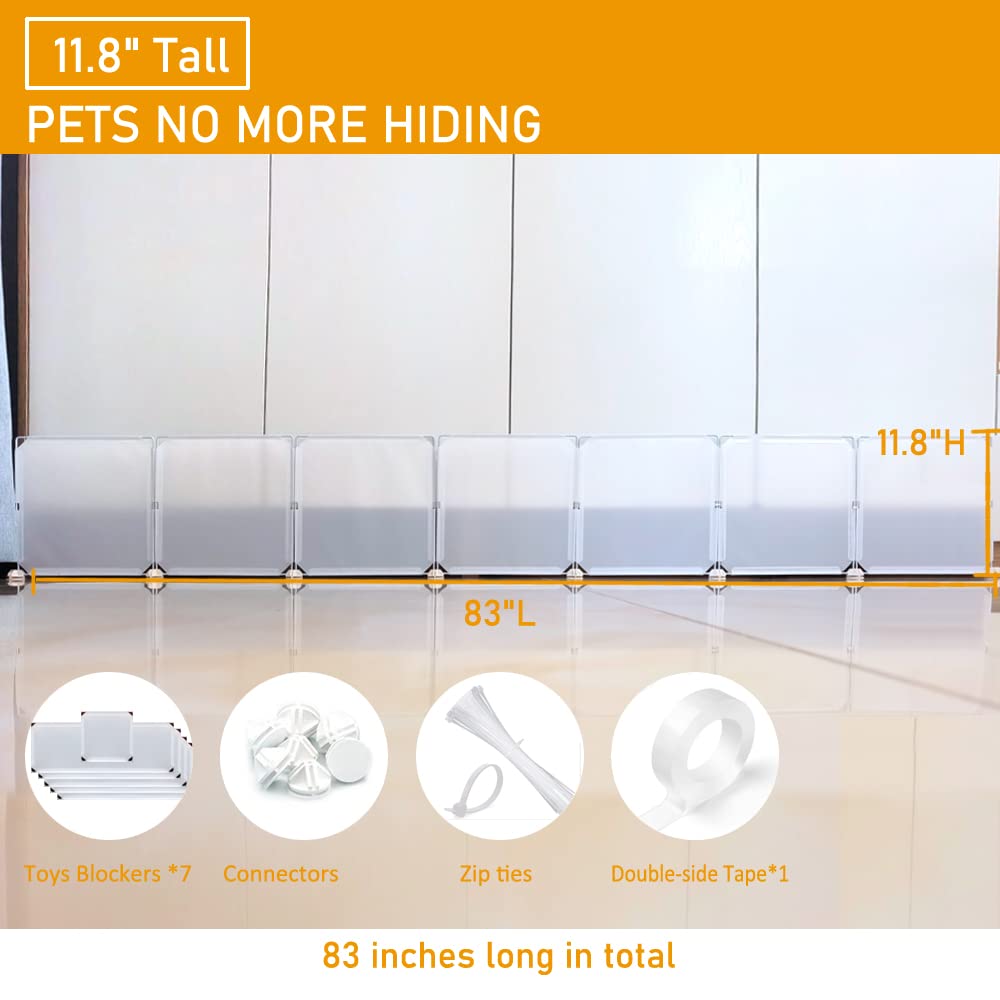 Barrera QIYIHOME para cama, longitud de 83 pulgadas, cobertura amplia.