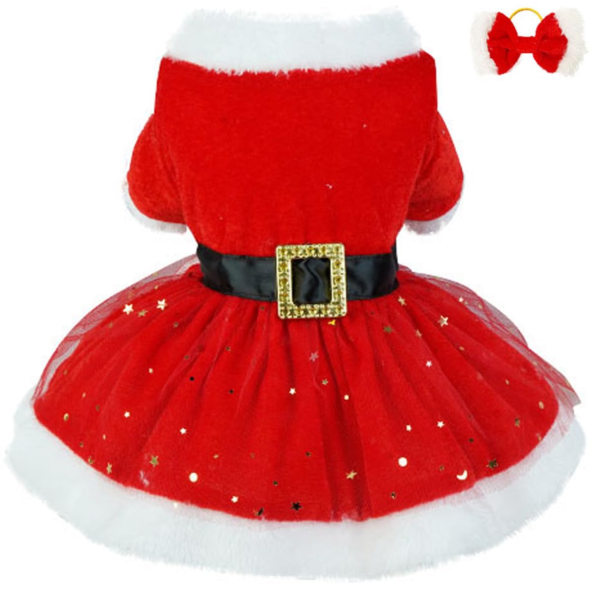 Disfraz navideño Qidelong para perro con vestido de tul, perfecto para fiestas y fotos