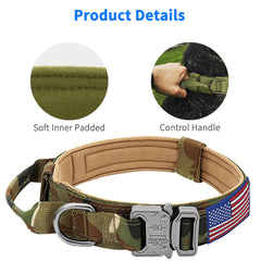 QIFBYFB collar canino resistente con nylon 1000D para uso diario.