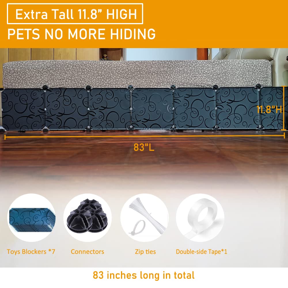 QIYIHOME Toy Blocker: su longitud de 83 pulgadas cubre un lateral de la cama para mayor orden.
