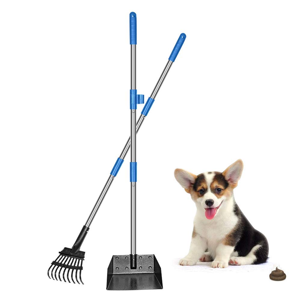 QiMH recogedor de excrementos para perros extra grande, ideal para limpieza rápida en el jardín