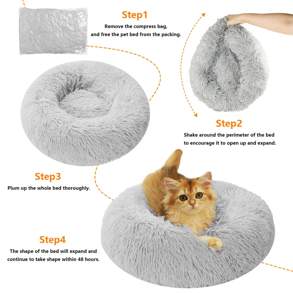 Cama lavable a máquina de felpa Qinxuepet para limpieza fácil.