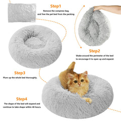 Cama lavable a máquina de felpa Qinxuepet para limpieza fácil.