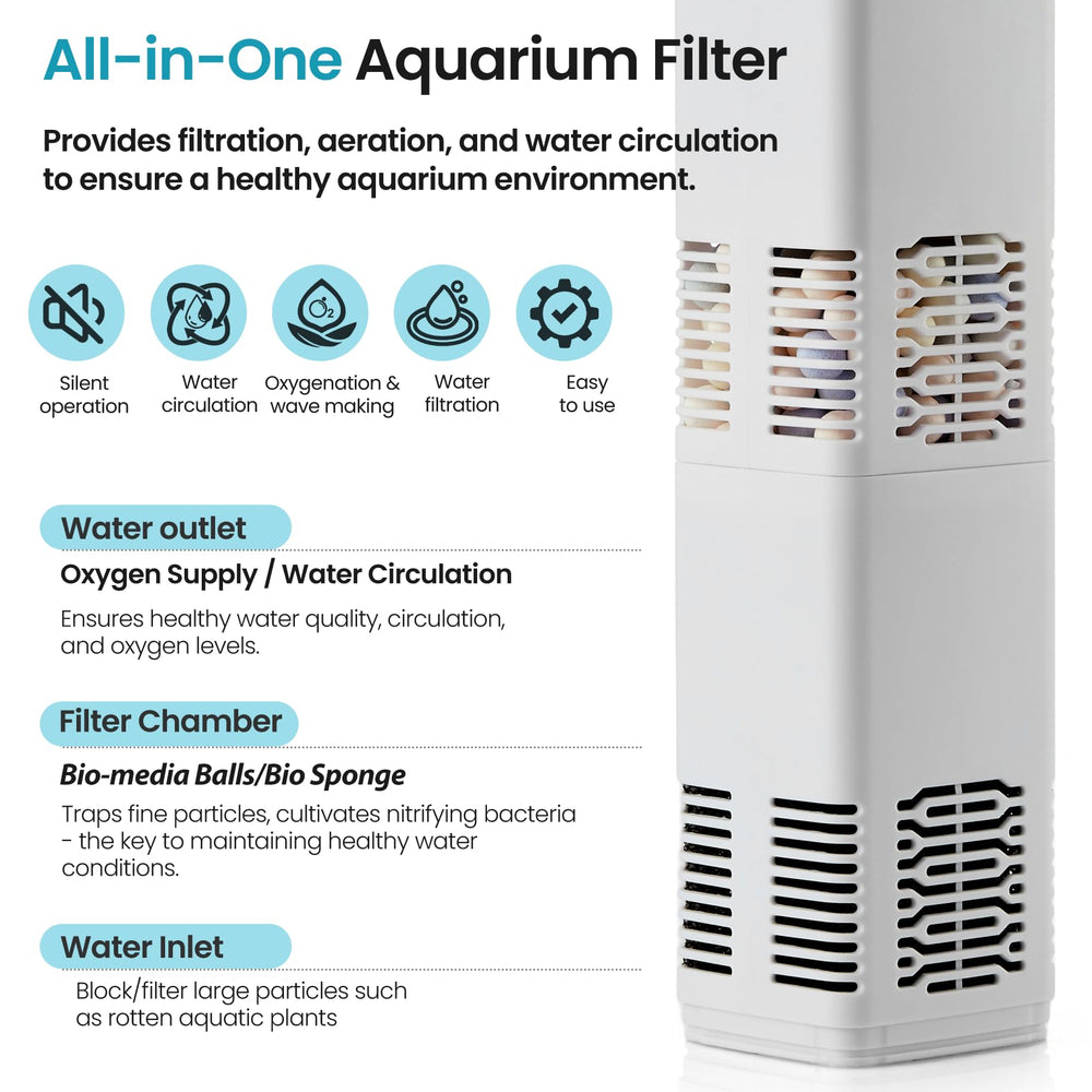 QiQiWader control de oxígeno ajustable para necesidades del acuario