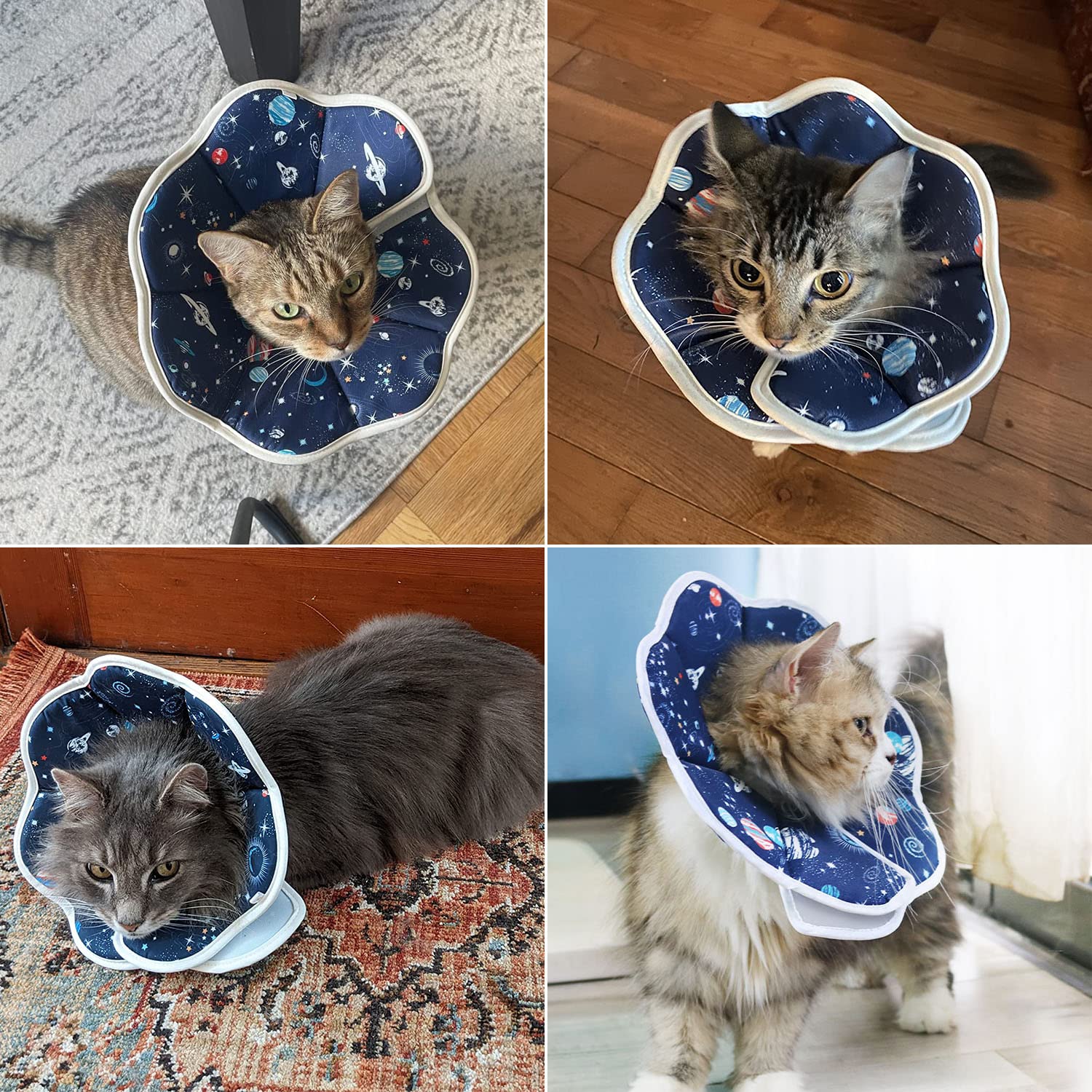 QIYADIN collar-gato-velcro-ajuste-preciso: ajuste rápido y seguro para el cuello.