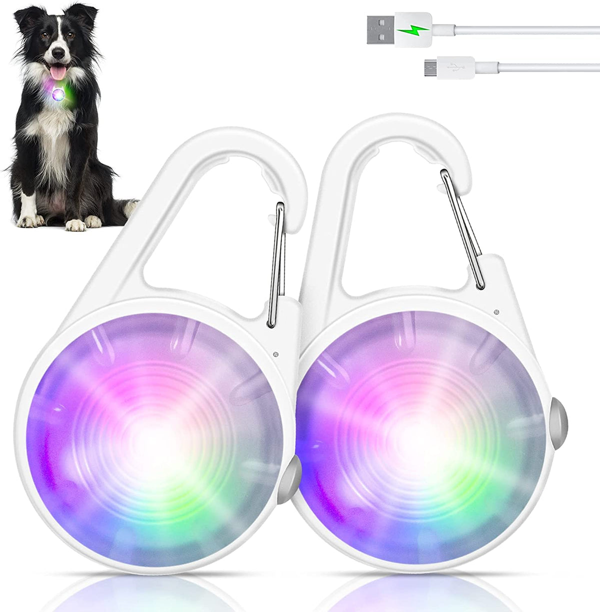 luz de collar qiziyardall con 4 modos para paseos nocturnos.