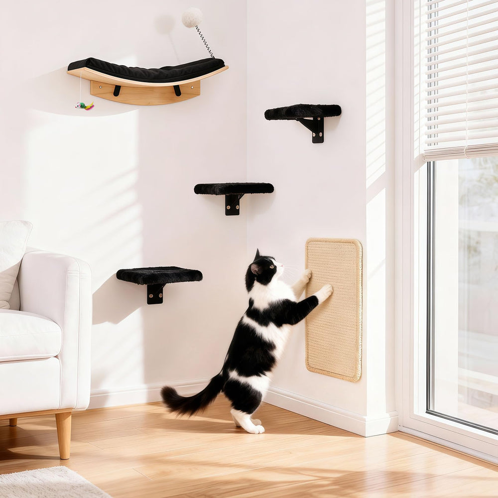 Qlfyuu estantes gato pared arte moderno que decora tu hogar