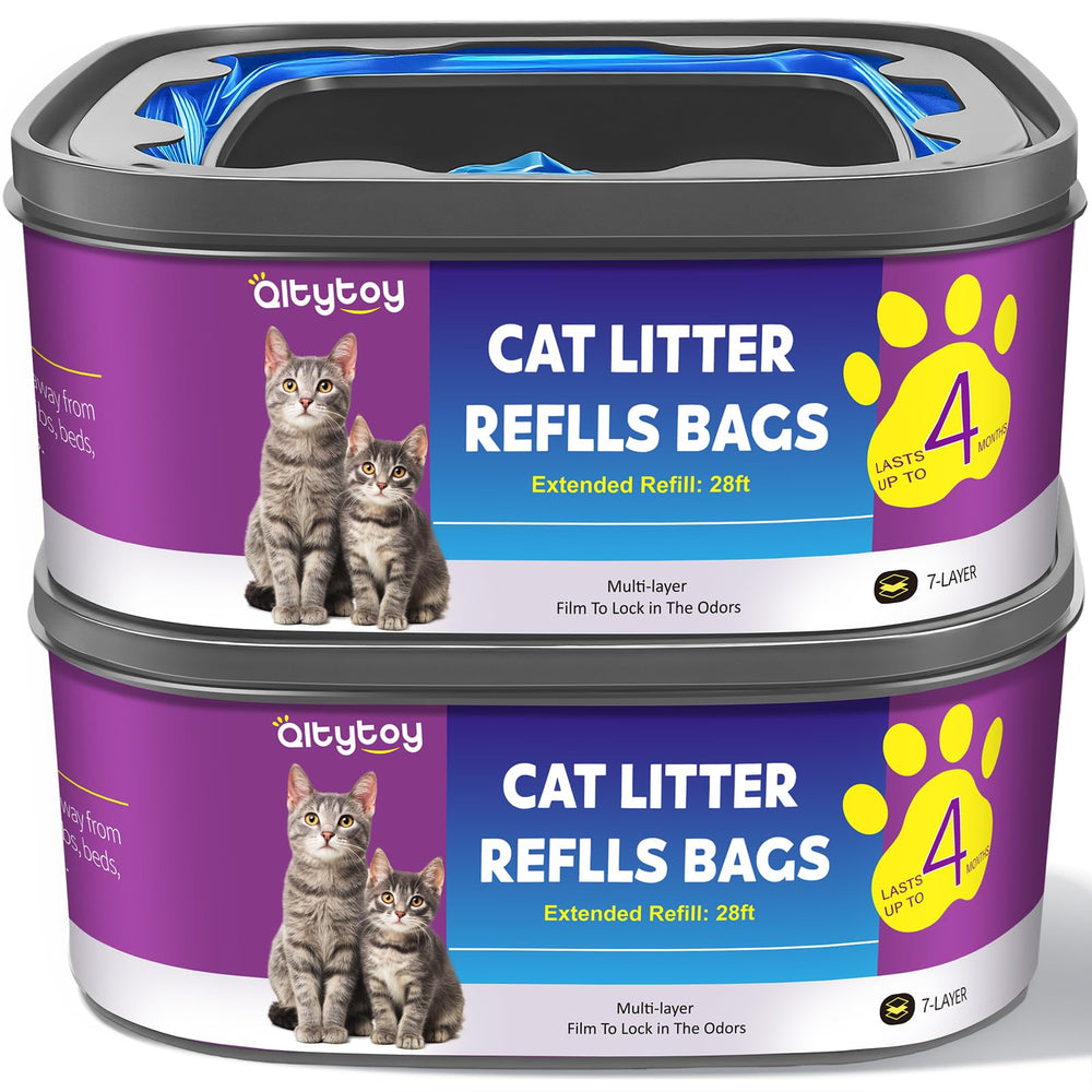 Qltytoy bolsas repuesto para arena de gato, enfoque compatibilidad con Litter Genie Estándar.