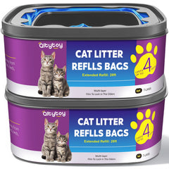 Qltytoy bolsas repuesto para arena de gato, enfoque compatibilidad con Litter Genie Estándar.