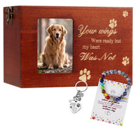 Urna memorial QMoveltyF en madera, ideal para recordar a tu mascota.