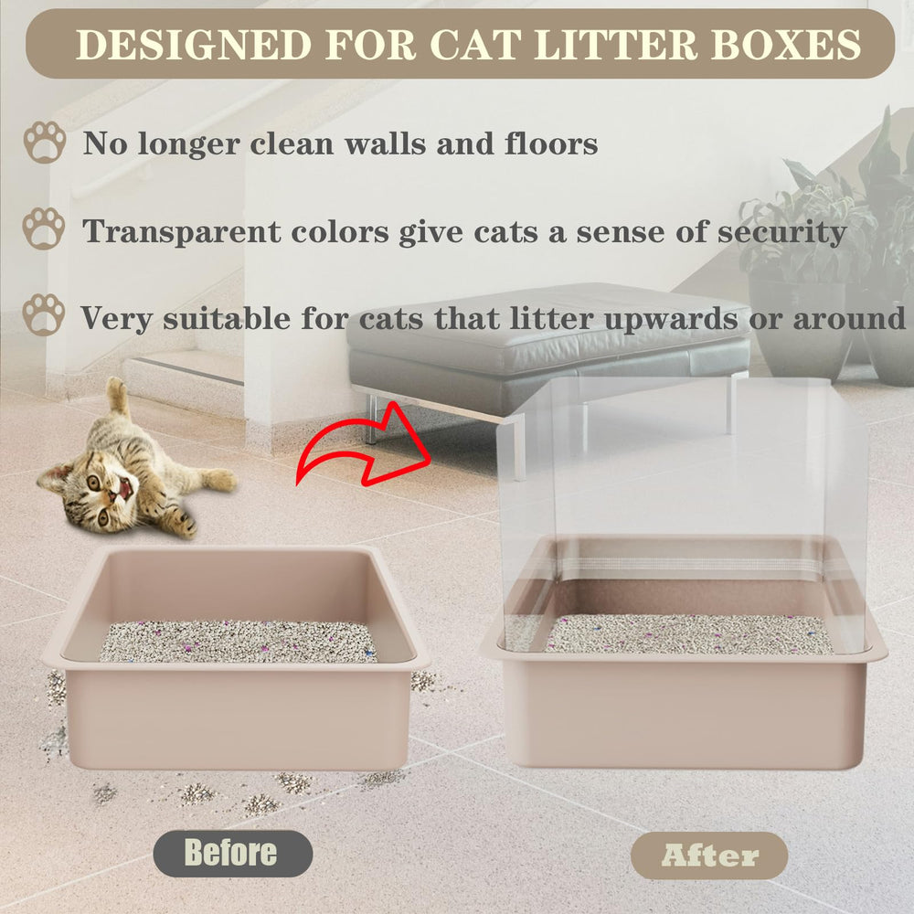 QNBCAA escudos para caja de arena, protección suave para la mascota.