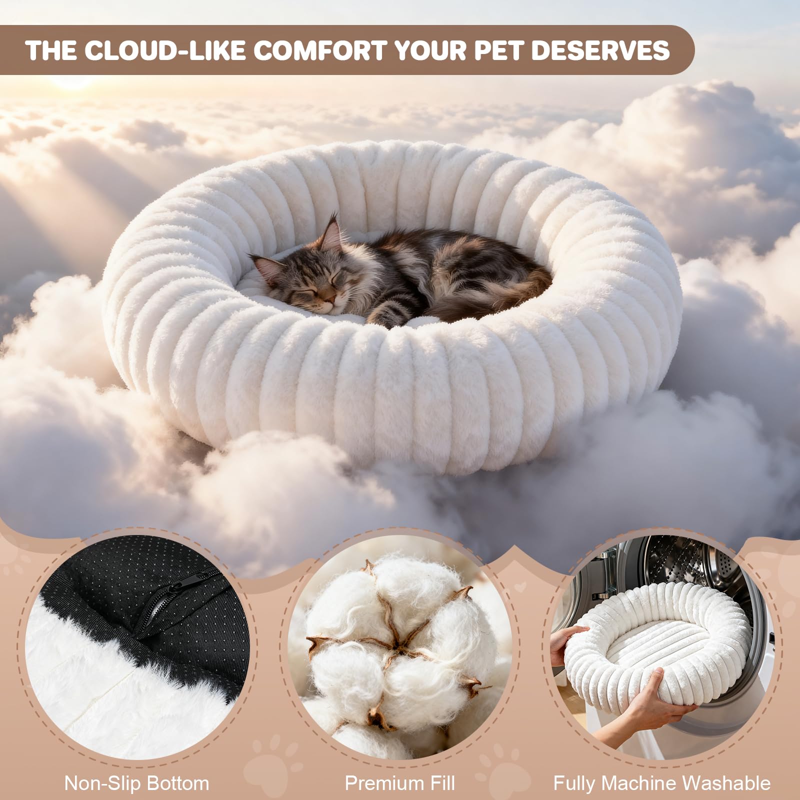 Regalo perfecto QOKO cama para mascotas, diseño tierno y práctico.