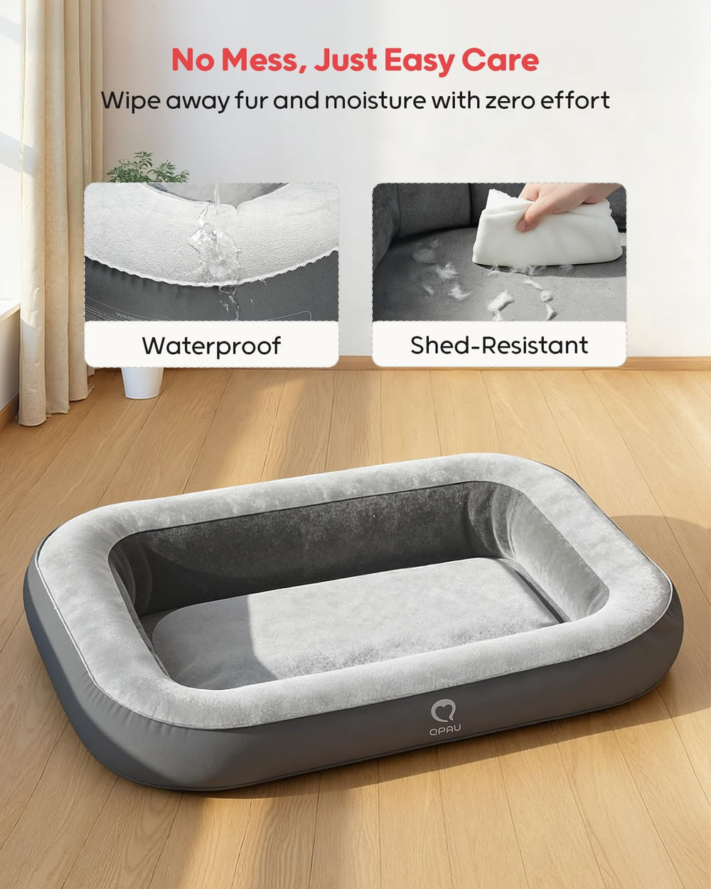 Diseño portátil de la cama QPAU con bolsa de almacenamiento.