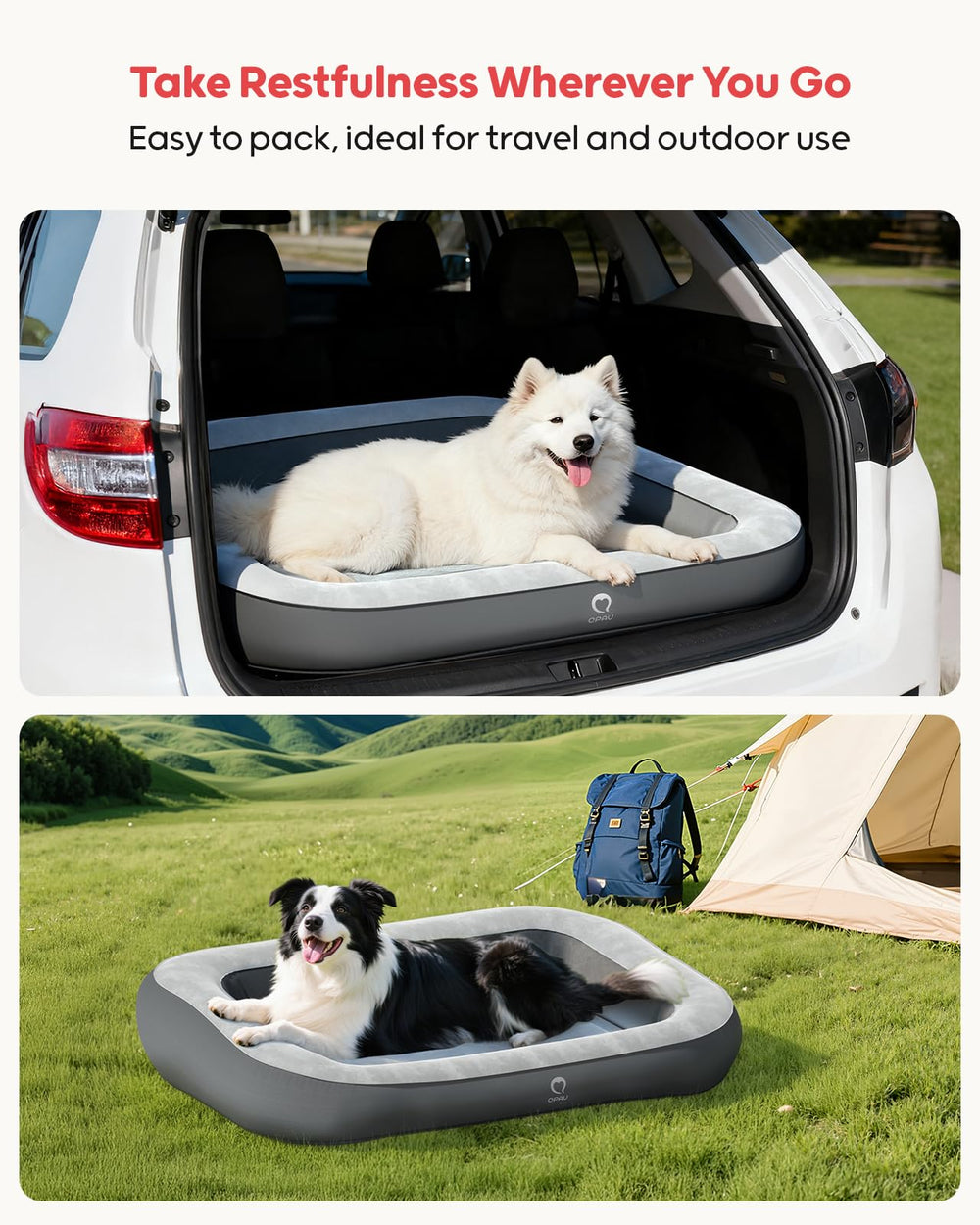 Superficie impermeable de la cama QPAU facilita la limpieza.