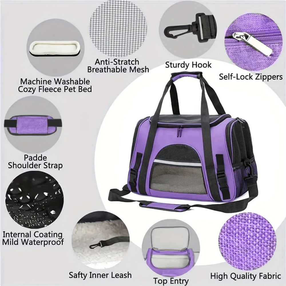 QQLe transportín mediano para gatos o perros de hasta 15 lb.