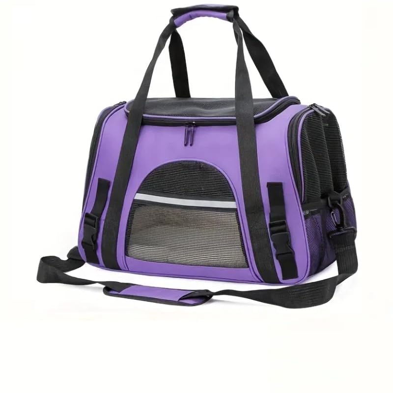 QQLe transportín para gatos con malla aireada, comodidad durante el viaje.