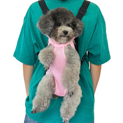 QQLe mochila porta-perros con malla superior facilita acceso rápido al animal.
