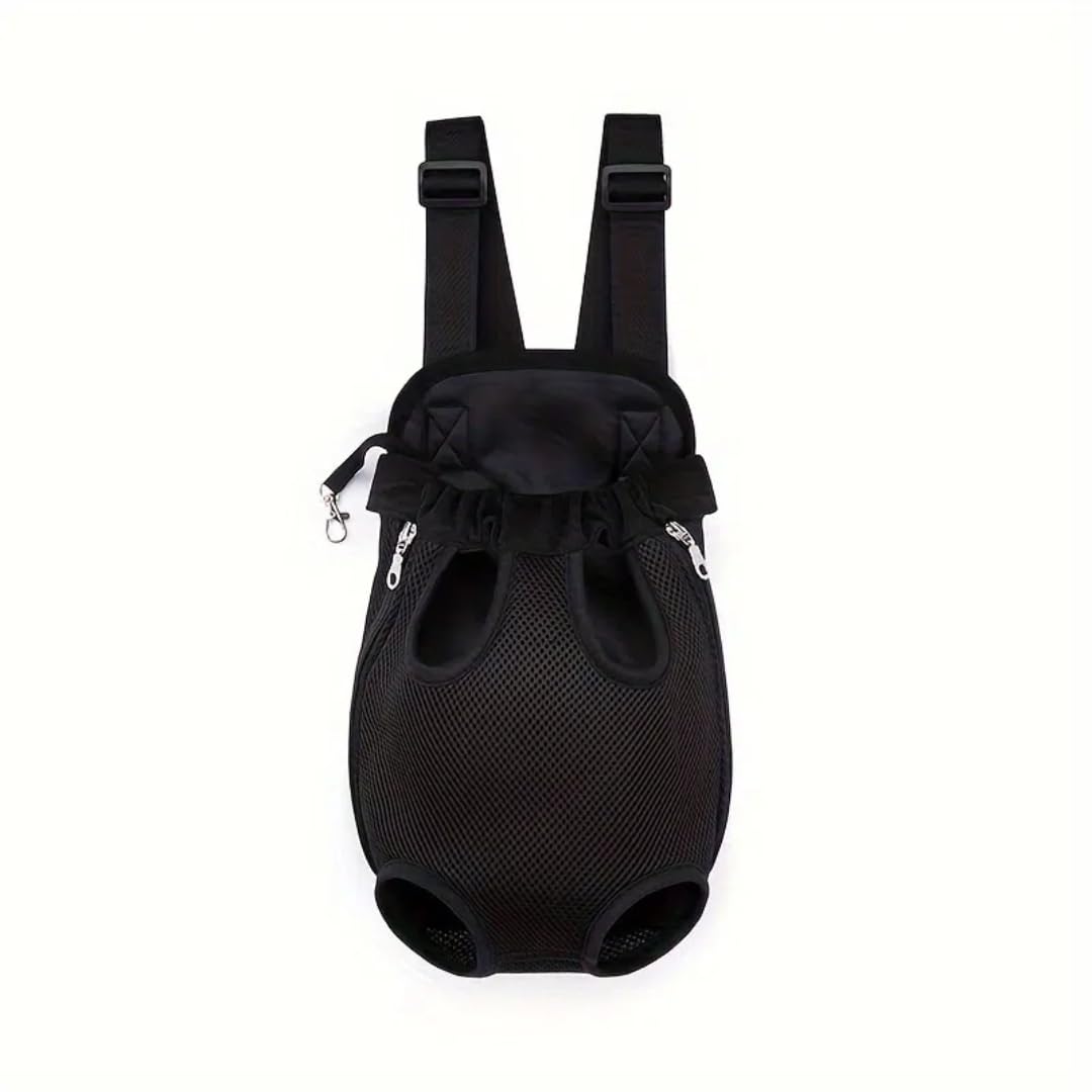 QQLe mochila transportadora para perro con malla ventilada frontal, ideal para visibilidad y confort.