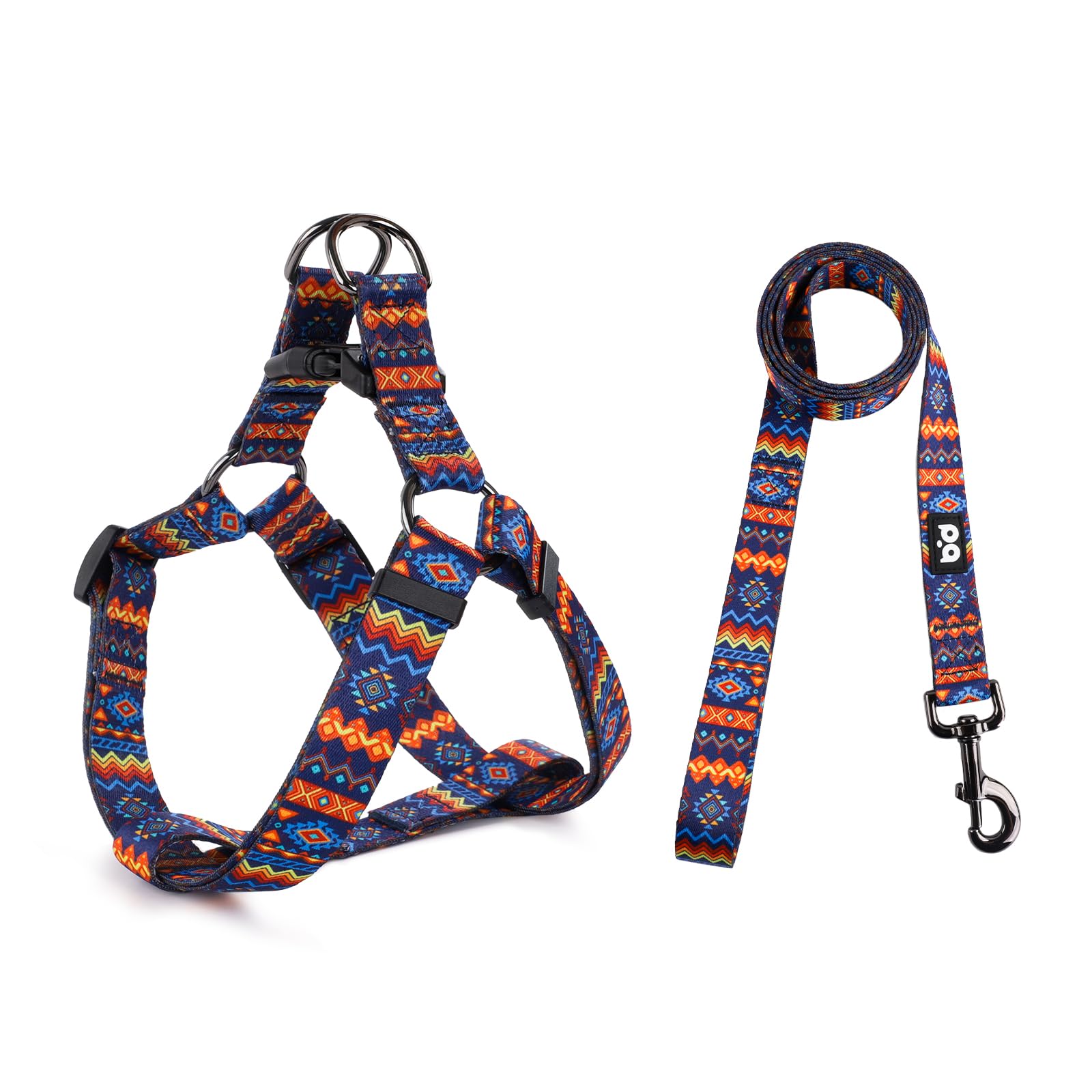QQPETS arnés para perro con diseño estampado, cómodo y ajustable para paseos diarios.