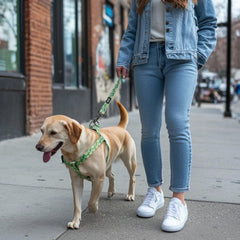 QQPETS arnés cierre lateral una mano para colocación rápida.