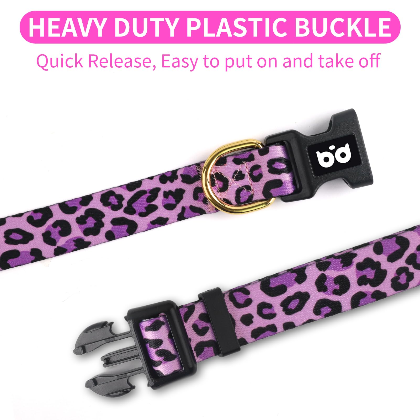 QQPETS collar ajustable diseño floral rosa, perfecto para entrenamientos ligeros.