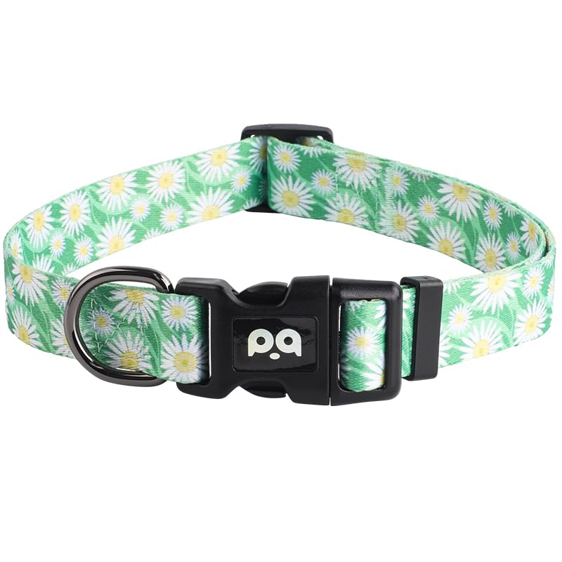 Collar QQPETS con estampado floral rosa multicolor, ideal para paseos diarios