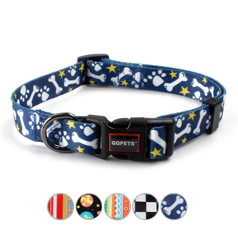 QQPETS collar ajustable con flor rosa multicolor para paseos elegantes