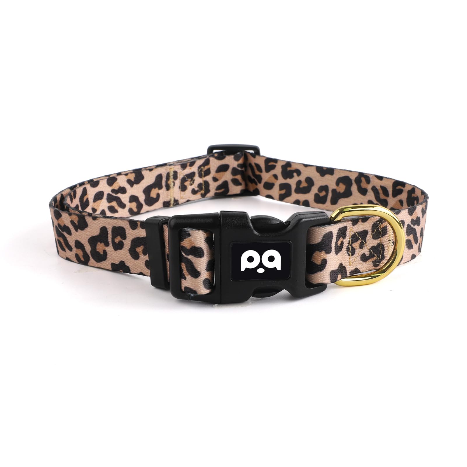 Collar QQPETS, patrón floral rosa multicolor, perfecto para identificar con estilo durante paseos.