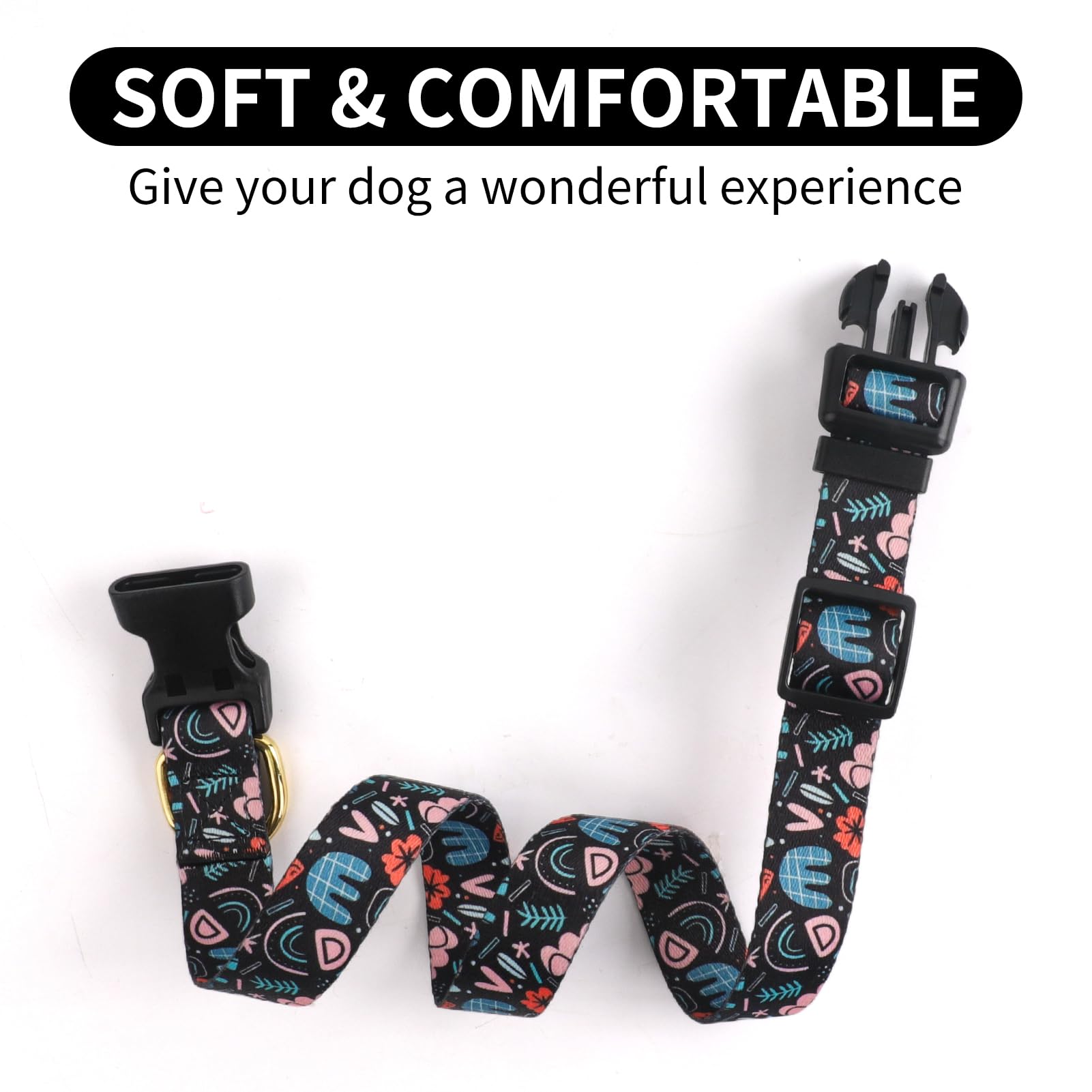 Collar QQPETS ajustable y ergonómico para diferentes cuellos.