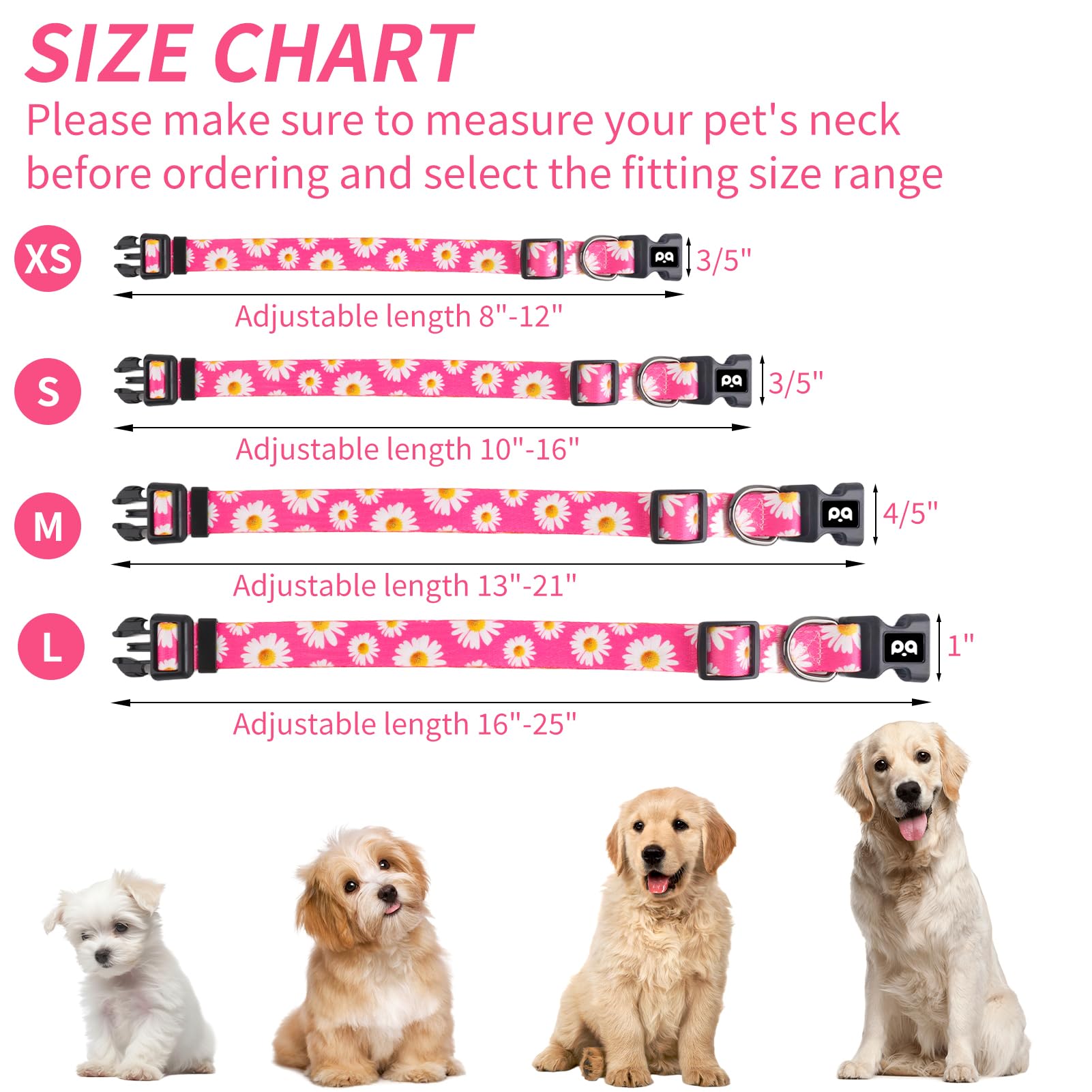 Detalle floral para perros, ideal para identificar a tu mascota