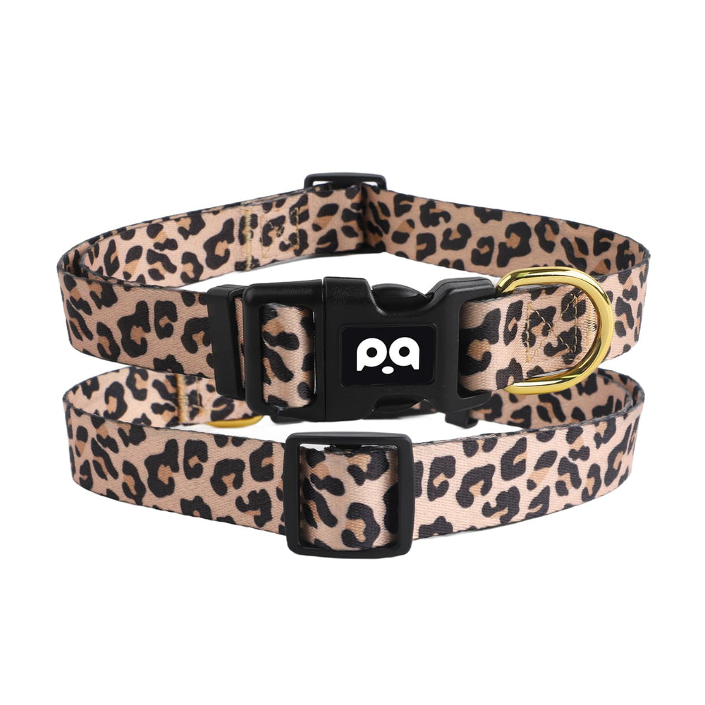 Collar QQPETS, guía de tallas visible, ayuda a elegir el ajuste correcto para tu mascota.