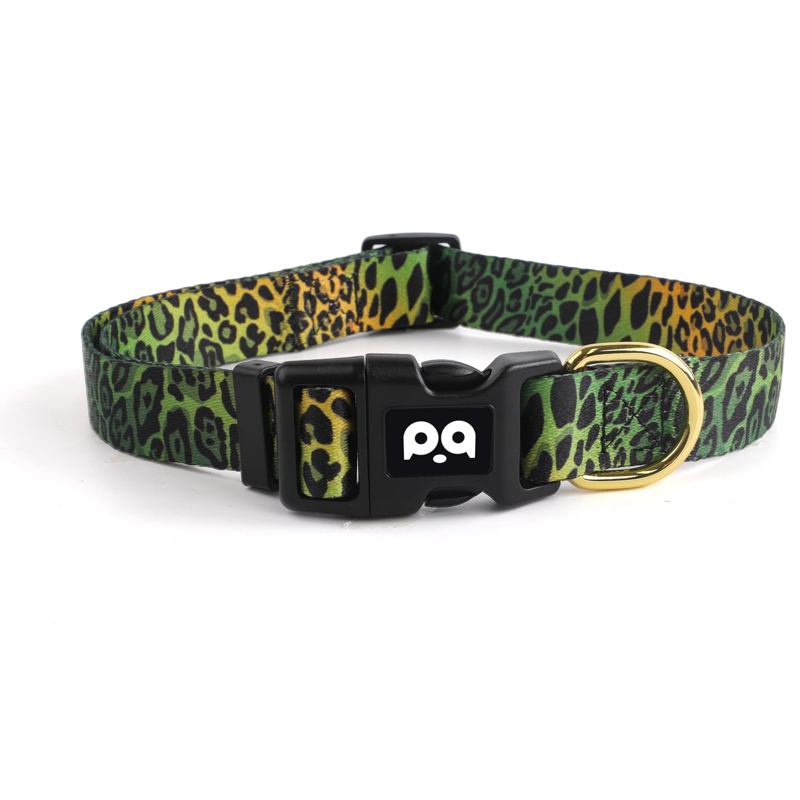 Collar QQPETS ajustable con estampado floral rosa para paseos seguros.