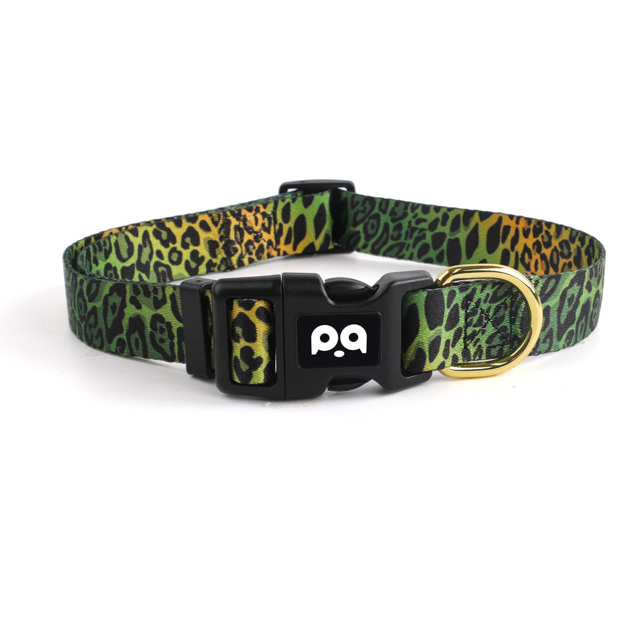 Collar QQPETS ajustable con estampado floral rosa para paseos seguros.