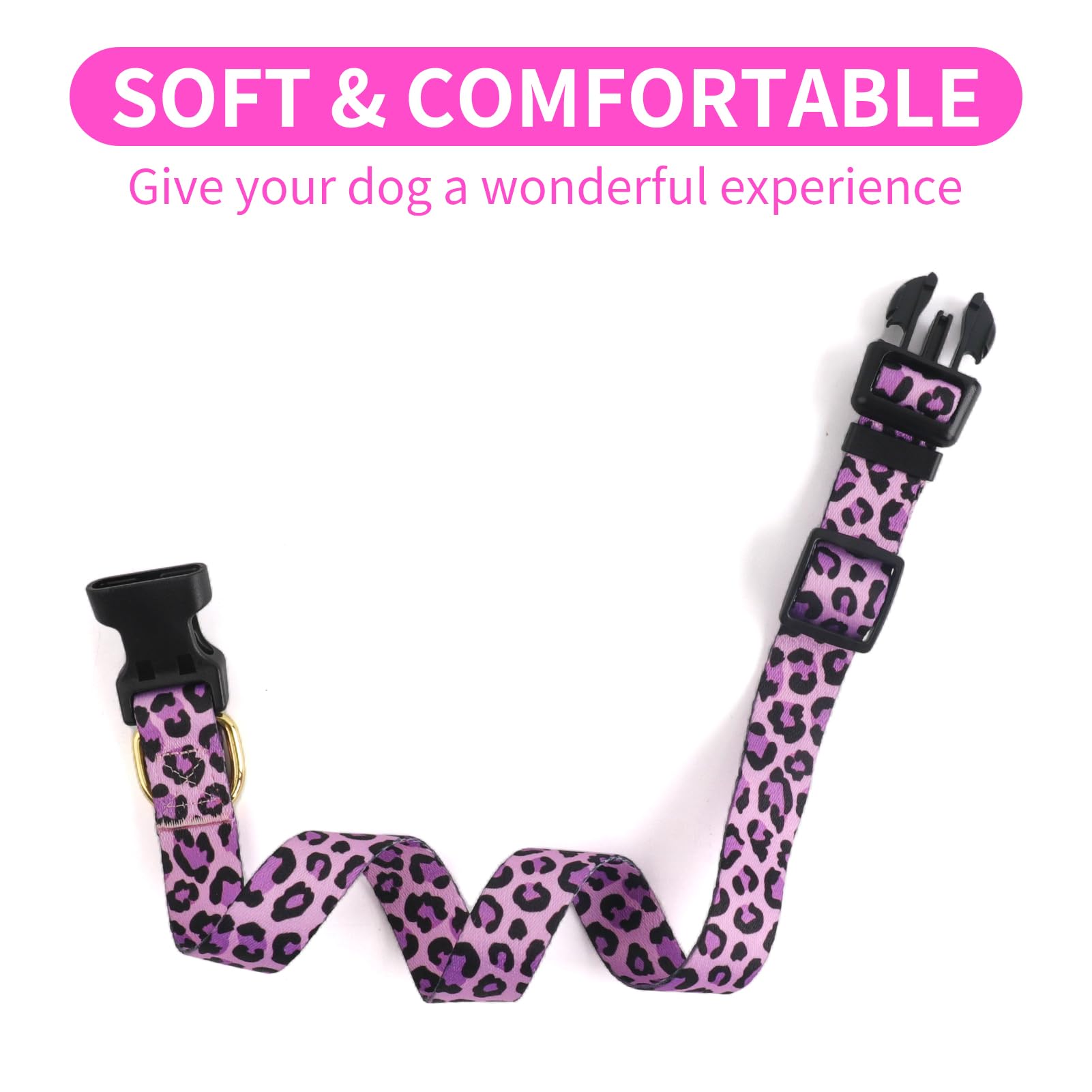 QQPETS collar de poliéster de alta densidad, duradero y fácil de lavar.